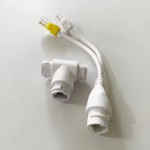 IP Camera POE Splitter 2 IN 1 Three-Way RJ45 Connector POE Cable for Security IP Camera System Syste