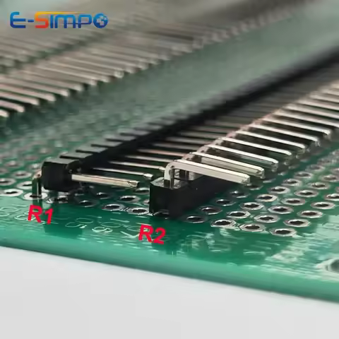 10pcs 2.54mm 1x40P Right Angle Extend Extra Long B6-12mm 90d R1 R2 Gold plated Single Row Cuttable P