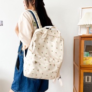 Korean Fashion Flower Pattern Bagpack Doughnut Macaroon Backpack Girls' Large Capacity Laptop Bag