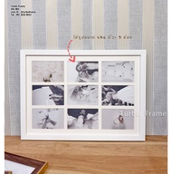Turbo Frame  กรอบรูป พร้อมเม้าท์ สำหรับใส่รูป ขนาด 4x6 นิ้ว 9 ช่อง  กรอบรูปแต่งงาน กรอบรูปแต่งบ้าน