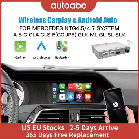2025 NEW Wireless Carplay Android Auto for Mercedes Benz C117 W176 W204 W204 CLS GLK Class NTG 4.5 4