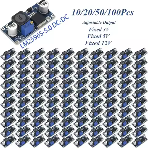 10/20/50/100Pcs LM2596S DC-DC Step Down Power Module BUCK 3A Adjustable Voltage Regulator Better Tha