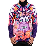 Jerjhon Goes Cycling Jersey Slim-fit LongWanita - Baby Monster