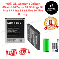 100% ORI Samsung Galaxy S3 Mini S4 Zoom S5  S6 Edge S6 Plus S7 Edge S8 S8 Plus S9 Plus Battery