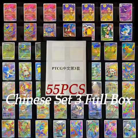 PTCG Chinese Gem Pack Promo AR Full Box 55Pcs Set Multi-Series Captain Pikachu Ponyta Core Chase Pre