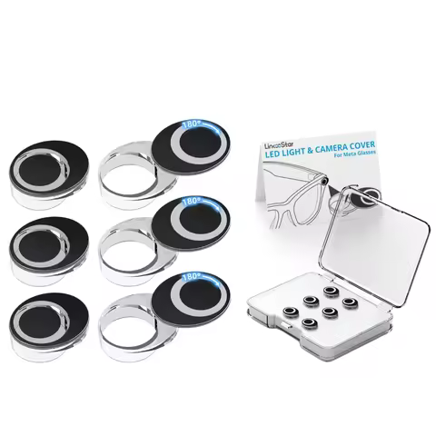 Upgrade Rotating LED Camera Light Cover Blocker For Ray-Ban Meta Wayfarer/Skyler/Headliner Oakley Sm