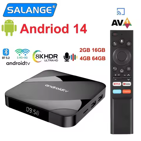 TV98 Smart TV Box ATV Ultra HD 8K Android 11 to 14 S905W2 2GB16GB 4GB 32GB/64GB Dual Wifi BT5.0 2.4G