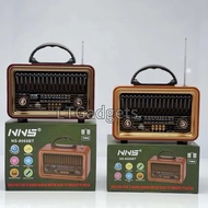 NS-8069BT AM FM Portable Radio Stereo Speaker Radio USB Cable&Rechargeable Vintage Radio 3 Band larg