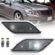 NJSBYL Clear Lens Front Bumper Side Marker Lights Lamp Housing for 2010-2013 Mercedes-Benz W212 E-Cl
