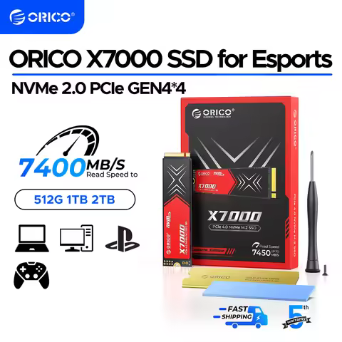 ORICO Gaming PS5 SSD PCIe 4.0 Up to 7450MB/s M.2 SSD 2280 PCIe 4.0X4 Internal Solid State Drive SSD 