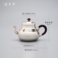 กาน้ำชาเงินแท้ 999 ทำมือ ลายลูกแพร์ ตีลายเงิน สำหรับชงชา บรรจุในกล่องของขวัญ สำหรับผู้ใหญ่