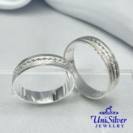 Unisilver 925 Sterling Silver Wedding Band Ring (WR151-1001)