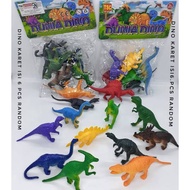 CHILDREN'S TOY RUBBER DINOSAUR 6 PCS WORLD DINOSAUR WORLD