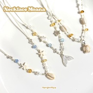 Moana Beads Necklace / Beach Theme Moana Bead Necklace / Drawstring Beach Necklace