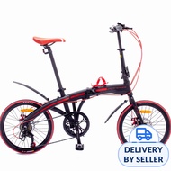 Hachiko JC-01 Aluminium Bike Black Red (USA Export)
