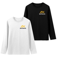 Men's Cryptocurrency Exness Trading T-Shirt Long Sleeve Cotton Combed 30sWanita