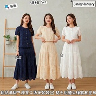 （JANUARY-JN588880）SMLXL2XL Women's clothing set temperament short sleeved summer new style tonghua f