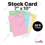 Stock Card / Kad Stok 7” x 10” / Card Stock Paper for Inventory Record (20 Sheets / Pack)