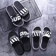 Slipper Anti Slip Men Shoes 男拖鞋防滑 耐磨 Soft Bottom Casual Slipper Korean Style Couple Kasut Lelaki Hitam Selipar