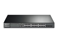 TP-Link 24 Port Gigabit PoE Switch; 24 PoE+ Ports @384W, w/4 SFP slots; L2 Managed; Limited Lifetime