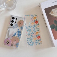 Fashionable PC + TPUYPM Flower Shaped Transparent Phone Case For Samsung GalaxyS23 Plus S24 S25Ultra