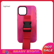 [Ready Stock] TPU Fluorescent Mobile Phone Case Storage Shell Protective Cover with Lanyard for iPhone 12 Mini /12 Pro/12 Pro Max