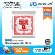 Ernie Ball Electric / Acoustic Guitar Plain Steel Single String (.008 Gauge) | 1008