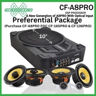 Crossfire CF-A8PRO 10" Underseat Car Subwoofer With 4CH DSP Amplifier 6CH Full Function 10-Band EQ