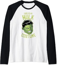 Hulk This Is My Costume Raglan Baseball Tee