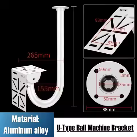 U-shaped Ceiling Mount Bracket Hoisting Monitor Holder Auxiliary Transfer Security CCTV Surveillance
