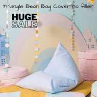 sofa murah Prefered Seller[Free GIFT]Triangle Bean Bag Cover no filler. Sofa bean bag sofa while reading, gaming livingr