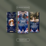 Premium 3d Digital Wedding Website Invitation with photos | Online Web Digital Invitations