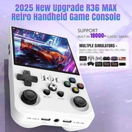 New r36max Handheld Handheld Handheld Game Console 4.0-Inch IPS Screen Pocket Arcade