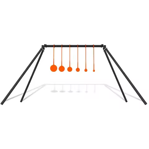 AR500 Steel Target Stand System Kit with 1 4 Thick Steel Targets and 6 Spinning Targets for.22 Rimfi
