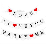 BANNER LOVE, I LOVE YOU, MARRY ME FOR ALL ROMANTIC EVENTS - LOVE
