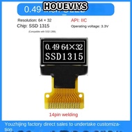 HOUEVIYS OLED Screen Display, SSD1315 Drive IC 0.49 inch OLED Screen Board, inteligente IPS 3.3V. I2