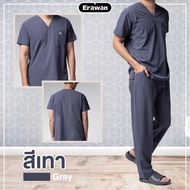 ชุดสครับ ชุดเสื้อ+กางเกง ชุดแพทย์ ชุด OR ชุดห้องผ่าตัด ชุดพยาบาล Viral cut By ERAWAN