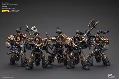 JOYTOY Warhammer 40K Space Wolves Varagyr Thegn Intercessor Legion Praetor Sigyrr Stoneshield Arjac 