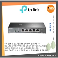 TP-LINK Tplink Omada Gigabit Multi Wan 1x WAN + 1x LAN + 3x WAN/LAN RJ45 Gigabit Port VPN ER605