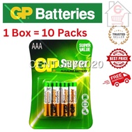 GP AAA Battery AAA Super Alkaline Battery 4pcs/pack 1 BOX