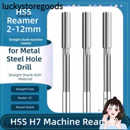 LUCKYSTOREGOODS Chucking Reamer, 2mm-12mm Shank Diameter HSS Reamer, Drill Straight Flute H7 Straigh