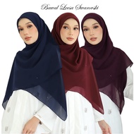 ESTIFA Bawal Leesa Swarovski original square hijab bidang 50" premium tudung majlis kahwin, kenduri,