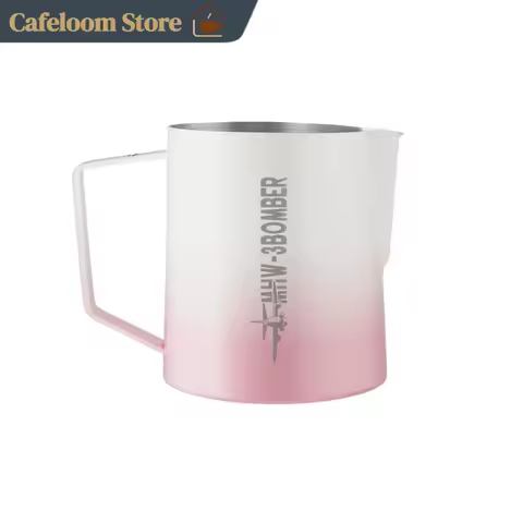 Mhw-3bomber Professional Coffee Milk Pitcher Gradient Pink Latte Art Cup World Champion Style Milk F