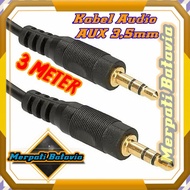 3.5mm Jack Audio Cable AUX Cable 3 Meters Long Gold Male 3.5mm 3m