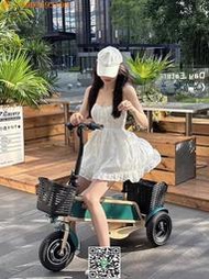 【惠惠市集】可折疊電動三輪車小型電動滑板車折疊代步車輕便女成人家用電瓶車