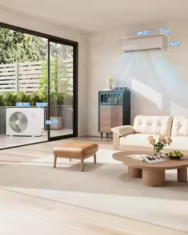 18000 BTU Mini Split Air Conditioner - 19 SEER2 Ductless Inverter AC with 208-230V, Cools Up to 1250