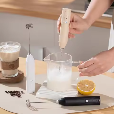 1PCS electric milk frother, milk mixer, handheld egg beater, hot coffee machine mixer, mini portable