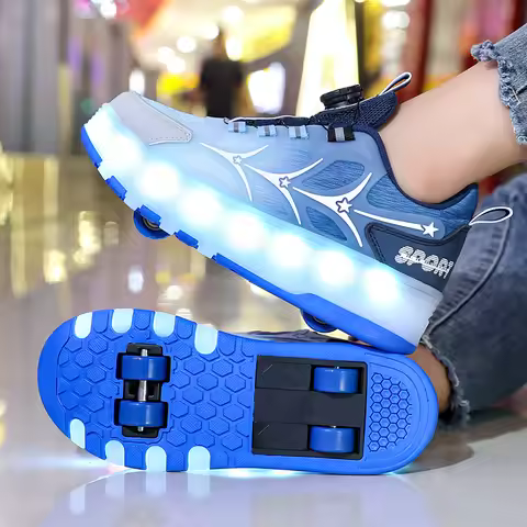New girls' walking shoes invisible shrink children's roller shoes outdoor sports roller skates and b