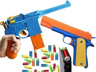 Bundle: Colt 1911 and Mauser C96 Toy Guns with Removable and Loadable Magazines and Soft Bullets (20