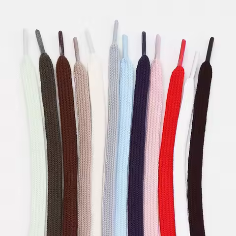 Flat Cotton Shoelaces for Sneakers AF1 AJ1 High-top Canvas Casual Shoe Laces No Elasticity Shoestrin